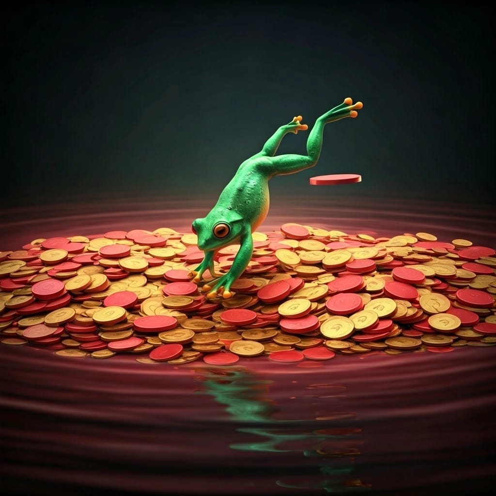 Please,Generate,An,Image,Of,A,Frog,Diving,Off,A