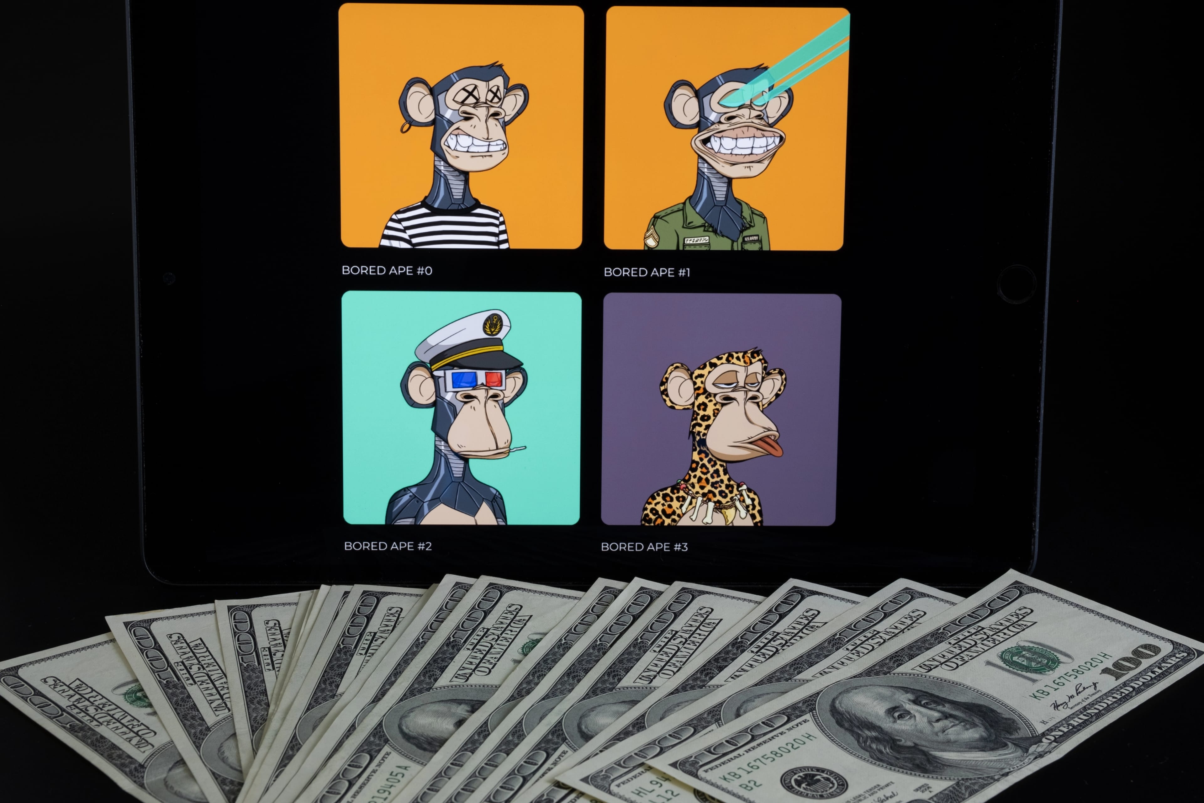 Bored,Ape,Nft,Digital,Art,Collection,Seen,On,Tablet,Screen