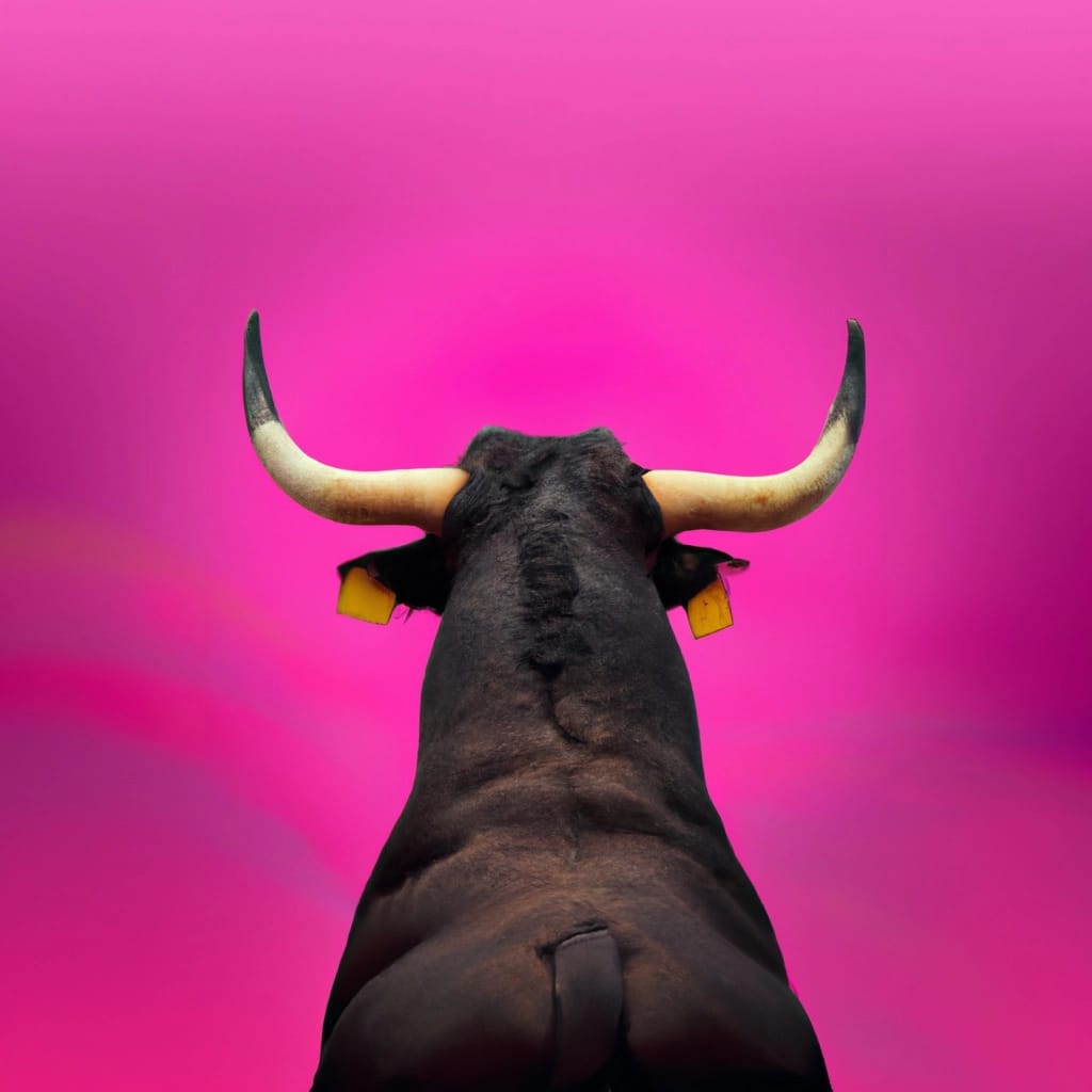 The,Back,Of,A,Bulls,Head,As,It,Faces,A